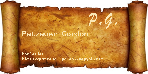 Patzauer Gordon névjegykártya