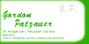 gordon patzauer business card
